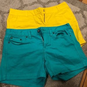 TWO pairs of J Crew size 6 shorts